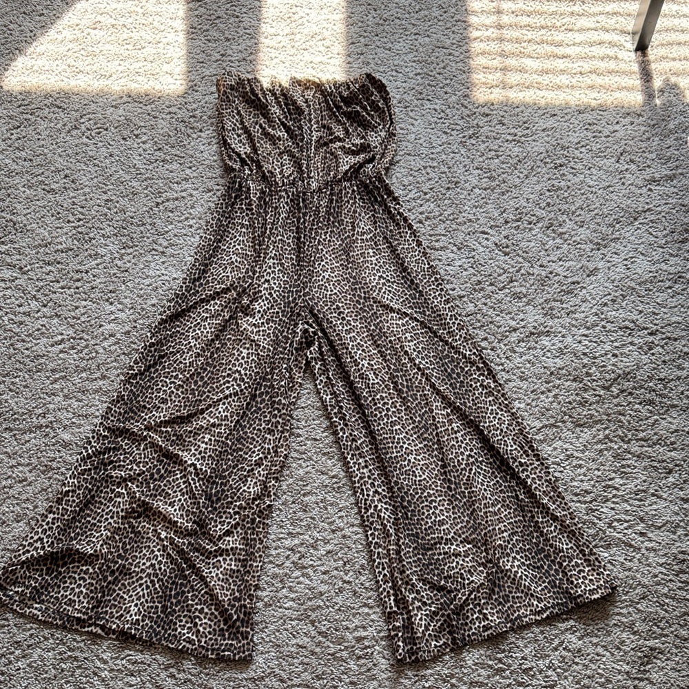 Leopard Print Wide-Leg Jumpsuit
